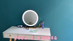 🪐Astro🪐กระจกมีไฟ LED กระจกแต่งหน้าทรงกลม กระจกมีไฟส่องหน้า แบบพกพา กระจก ตั้งโต๊ะ กระจกแต่งหน้า กระจกมินิมอล กระจกพลาสติก ไม่แตกง่าย