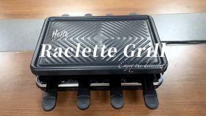 ⭐️【มีในสต๊อก+คลังสินค้าท้องถิ่น】⭐เตาย่างราเคล็ตต์แบบตั้งโต๊ะ เตาย่างบาร์บีคิวเกาหลีไฟฟ้าสำหรับใช้ในร่มสำหรับ 8 คน ถอดพื้นผิวไม่ติดกระทะได้ ควบคุมอุณหภูมิได้ ปลอดภัยสำหรับเครื่องล้างจาน 1300 วัตต์