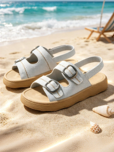 Josiny | Thick Sole Blue Sandals