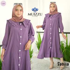 NABILA GAMIS DRESS MIDI BAHAN SERAT KAYU IMPORT FASHION REMAJA ELEGAN