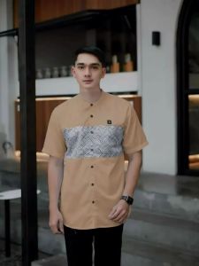 koko pria dewasa artis fashion motif batik madong elegant