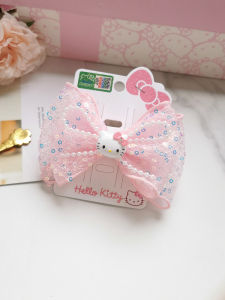 Kẹp Tóc Thắt Nút Ngọc Trai Hello Kitty Dễ Thương Cho Bé Gái Mùa Xuân Phụ Kiện Tóc Hoa Tai Cho Bé Gái Kẹp Tóc Viền Màu Hồng Ngọt Ngào