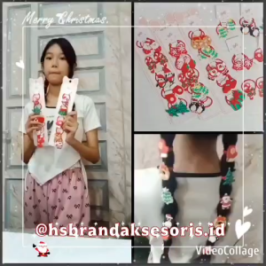 (2PCS) IKAT RAMBUT NATAL ELASTIS IMPORT PREMIUM / KUNCIR RAMBUT NATAL ANAK & DEWASA / KARET RAMBUT SANTA CLAUS POHON NATAL SNOWMAN RUSA BELL / SCRUNCHIE NATAL LUCU / AKSESORIS NATAL / CUTE CHRISTMAS HAIRTIE / SC873827