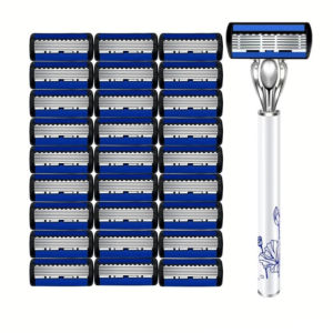 Mens manual razor blade lotus 6-layer stainless steel razor blade washable and replaceable blade head
