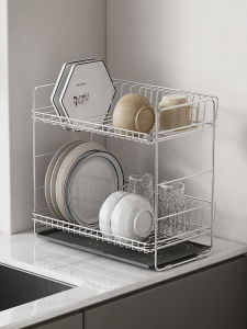 BANGJIE | Stainless Steel Dish Drainer Dual Layer Storage Rack