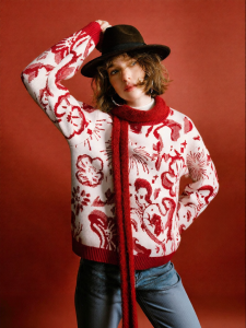 Toyouth | New Year Collaborative New Red Round Neck Totem Art Sweater