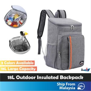 BEST4U 18L Outdoor Heat Insulated Cooler Bag | Leakproof Picnic Backpack | Portable Cool Storage for Food Drink Picnic Camping