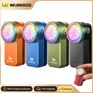 Wurkkos HD03 680LM Mini Clip Light USB C Rechargeable Pocket Flashlight Spotlight/Floodlight Portable EDC RGB Torch with Magnet