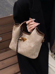 Retro Minimalist Bucket Bag Womens Fashion Color Block Commuter Crossbody Bag Spring Summer New Style Handbag Shoulder Bag