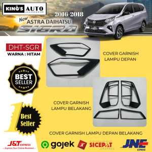Paket Cover Garnish Lampu Depan Belakang Daihatsu Sigra 2016 - 2018 Hitam Doff