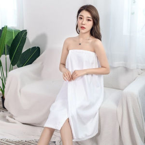 Beauty Salon Specific Bath Dress Womens Bath Towel Sweat Steaming Clothes Sauna Dress Absorbent Soft with Buttons Bath Dress