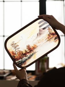 Retro Bamboo Tea Tray Japanese Style Flower Design Storage Plate for Fruit And Dim Sum Simple Home Use Tea Room Accessory