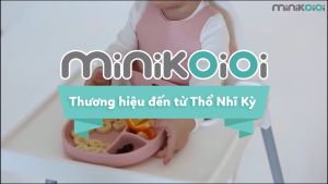 MinikOiOi Bộ ăn dặm số 2 cho bé chất liệu silicone cao cấp gồm khay yếm và muỗng
