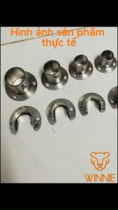 Giá đỡ thanh treo áo quần rèm bằng inox 201 - Bát đỡ thanh treo tủ áo quần nhiều kích thước