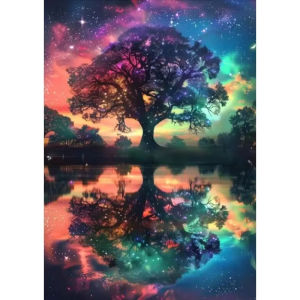 KAYOU | 5D DIY Diamond Painting Kit Fantasy Life Tree Galaxy Star Art Full Drill Rhinestone Mosaic Wall Decor Gift for Adults