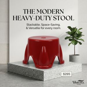 MULTI-PURPOSE PLASTIC ROUND STOOL – STRONG & DURABLE HEAVY-DUTY SMALL STOOL FOR KITCHEN BATHROOM BEDROOM BALCONY & EVERYDAY HOME USE – LIGHTWEIGHT PORTABLE EASY TO CLEAN 20