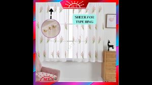 1 pcs Voile Embroidered Sheer Curtain Panel for Living Room Sliding Glass Door 140cm Long 250cm