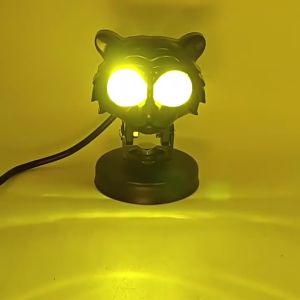 LED Lens Spotlight Dual Color White Yellow Light Tiger Auxiliary Fog Lamp Double Lenses Spotlights F