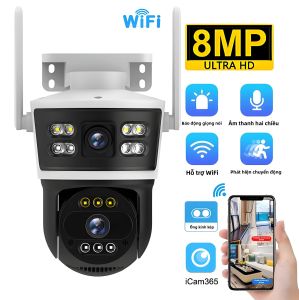 ICam365 8MP 4K Camera An Ninh WiFi PTZ Phát Hiện Chuyển Động Tầm Nhìn Ban Đêm Giám Sát Trẻ Em Nhà Thông Minh Giám Sát Ngoài Trời Camera Dome