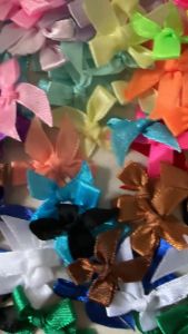 100 pcs  mini Satin BOW Ribbons Decoration 20 x 25 mm mix assroetd 21 colors