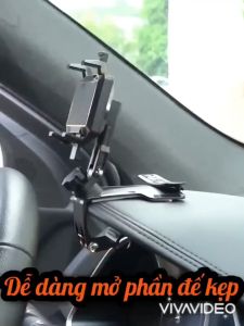 Mẫu Mới 2023 - Gía Đỡ Điện Thoại Trên ÔTÔ Gắn Trên TapLo Tích Hợp Số Điện Thoại Khẩn Cấp Xoay 360 Chống Rung