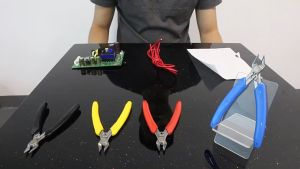 KM-037 5 INCH MULTI-FUNCTION MICRO WIRE FLUSH CUTTER STAINLESS STEEL ELECTRICAL SHEAR WIRE CABLE CUTTER SIDE SNIPS PLIER