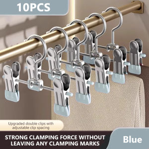 Stainless Steel Multi-Functional Hook Clip For Clothes Hangers And Wardrobes  For Storing Trousers