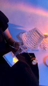 lampu meja kristal lampu tidur LED crystal Diamond table lamp 3 color light RGB