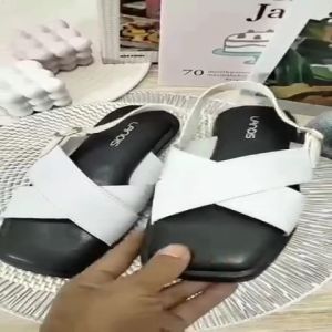 LANOES - PELANGI Sandal Platform Wanita Bahan Kulit Premium Sendal Wanita Model Tali
