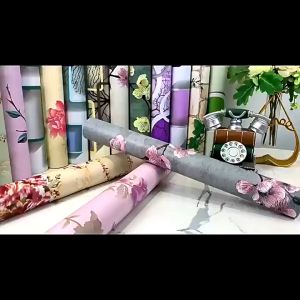 Wallpaper Dinding Motif Ranting Daun Hijau Ukuran 45CM X 9-10METER