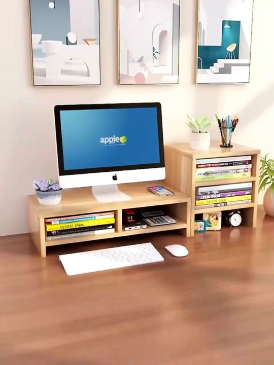 Desktop Computer Stand Monitor Mount Riser Laptop Table Rack Shelf ...