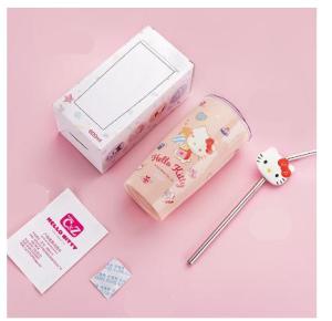 Hàng sẵn Ly giữ nhiệt Hello Kitty chính hãng cho trẻ em thể tích 600ml Ly INOX 304 Ly giữ nhiệt cao cấp cho bé