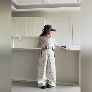 ⚡ พร้อมส่ง ⚡กางเกงเด็กผู้หญิง กางเกงสแล็ค สไตล์เกาหลี ทรงหลวม รุ่นบาง ระบายอากาศ ฤดูร้อน 130-160