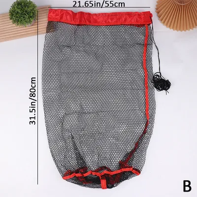 3 Size Diving Fishing Net Bag Outdoor Drawstring Live Fish Net Fish Protection Kit Net Pocket Fish Bag Invisible Fishing Net Bag
