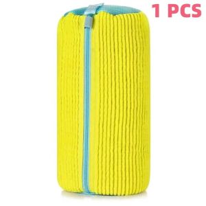 Yellow New Shoe Washing Bag Padded Net Laundry Shoes Protector Fluffy fibers Polyester Sneaker Washing Friendly Laundry Bags