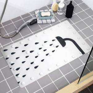 Bathroom Anti-Slip Mat with Suction Cups Shower Room Childrens Bathroom Water-Proof Foot Mat Home Bathtub Bathing Ground Pad