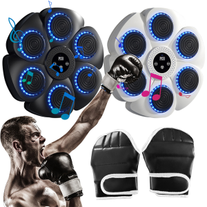 Music Boxing Machine Music Boxing Puncher Type C Charging Boxing Training Punching Equipment with Gloves for Kids Adults