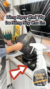 Dung Dịch Xịt Tẩy Dầu Mỡ Cặn Đen Đáy Nồi Xoong Chảo Inox Siêu Sạch 500ML