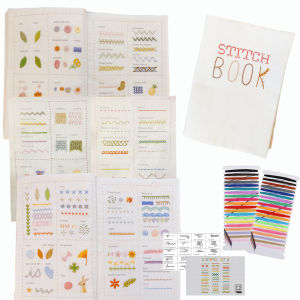 Embroidery Stitch Book for Beginners Creative Sewing Book DIY Stitches Books with Patterns Book Embroidery Sewing Kit