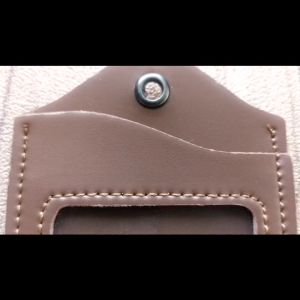 Name Tag Kulit Id Card holder Kulit Lanyard Kulit 2 Slot Termurah Berkualitas NTS036