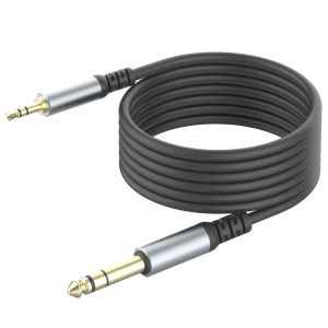 3.5mm 1/8" Male to 6.35mm 1/4" Male TRS Stereo Audio Cable Jack for GuitarLaptopHome Theater DevicesSpeaker and Amplifiers