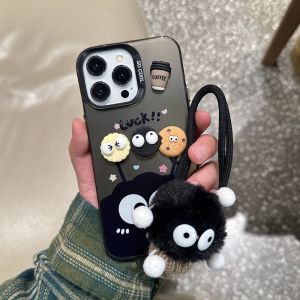 Mrhaha Ốp cho Realme C55 C53 C35 C33 C30 C25 C25 Y C20 C15 C11 2020 Realme 8 8i 5 3D búp bê bánh quy hoạt hình dễ thương Tự Làm có khung Xích Ốp Chống rơi điện thoại Khung ống kính vỏ lưng bảo vệ