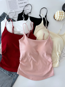 GUOQI | Ruffle Padded Back Beautifying Camisole