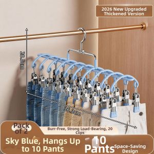 Stainless Non-Trace Home Use Hanger with Clips