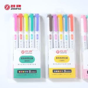 【Hàng tồn kho】Bút Highlight 2 Đầu Màu Pastel-Bút dạ quang tông màu vintage - Mực nhạt không độc - Đồ dùng học tập