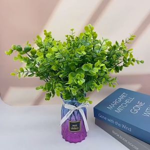 Daun Eucalyptus Cabang Artificial Tangkai/Daun Dekorasi