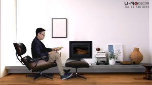 U-RO DECOR เก้าอี้/โซฟาพักผ่อนพร้อมสตูลวางเท้า รุ่น BENELUX (เบเนลักซ์) เก้าอี้เอนนอน เก้าอี้พักผ่อน โซฟา เก้าอี้หนัง โซฟาพักผ่อน เก้าอี้โซฟา อาร์มแชร์ CHAIR