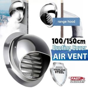 4/ 6 Inch Stainless Steel Wall Ceiling Air Vent Cover Ducting Ventilation Exhaust Grille Covers Dryer Rang Hood Outlet Vents Cap