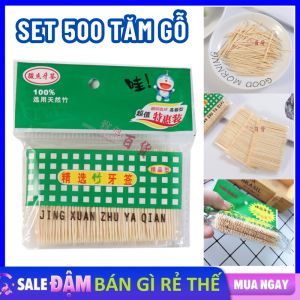 Gói 500 Tăm Xỉa Răng Tre Trúc Cao Cấp 2 Dầu Nhọn Dùng 1 Lần 6.5cm - Bịch 500 Tăm Tre 2 Đầu  Dùng Cho Gia Đình  Quán Ăn Nhỏ Gọn Tiện Lợi