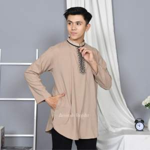 BAJU KOKO KURTA BAJU PAKISTAN DEWASA LAKI - LAKI LENGAN PANJANG BORDIR SIMPEL & ELEGAN